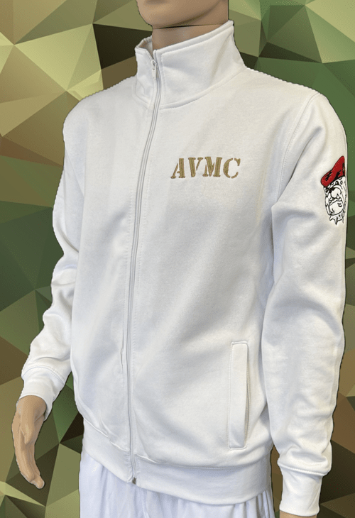 Sommer Edition - Sweat Jacke in weiß gestickt